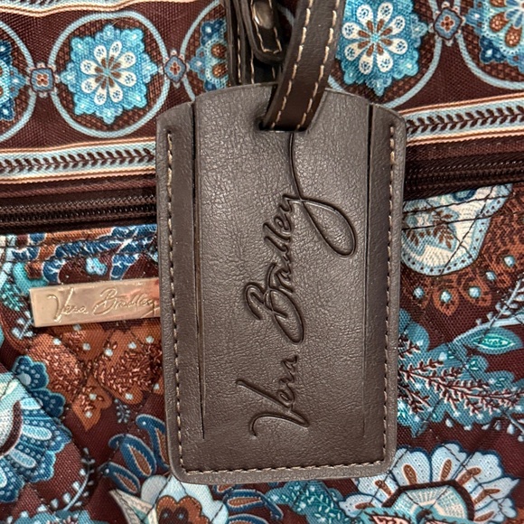 Vera Bradley Java Blue Rolling Suitcase - Picture 2 of 8